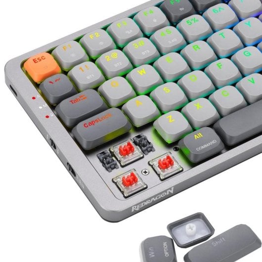 Teclado Redragon K652GG-RGB-PRO mecánico inalámbrico con retroiluminación RGB
