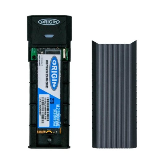 Disque Dur Origin Storage OSEC1TBNVME 1TB NVMe USB-C 3.2 Gen 2 1050MB/s Gris