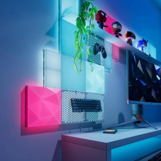 Lampada LED Nanoleaf N8100K02-10CB RGB Parete Quadrata 10 pezzi