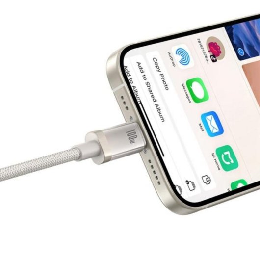 Cabo USB-C Baseus Titanium Alloy 100W 1 m Carga Rápida
