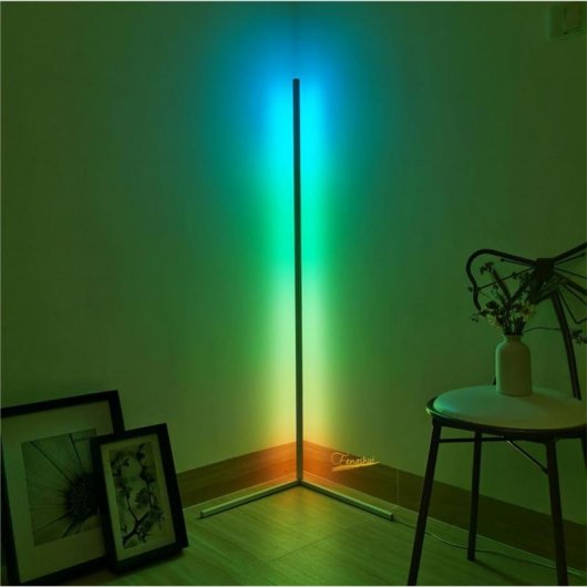Lámpara de pie MOZOS LC-RGB-WH LED RGB Blanco 1400 mm Mando a distancia