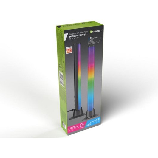 Lámpara de Mesa Inteligente Tracer RGB Bluetooth TUYA APP Negro