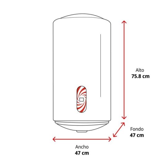 Termo eléctrico Ariston PRO1 ECO H 80 L Horizontal 1500 W