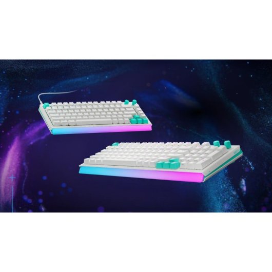 Teclado Logitech G512 X 98 blanco magnético con switches analógicos y RGB