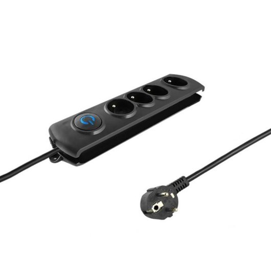 Régua de tomadas Qoltec 50105 4 tomadas com interruptor e LED