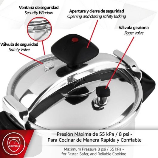Pentola a Pressione MAGEFESA INOXTAR 8 l Acciaio Inossidabile Argentato Induzione