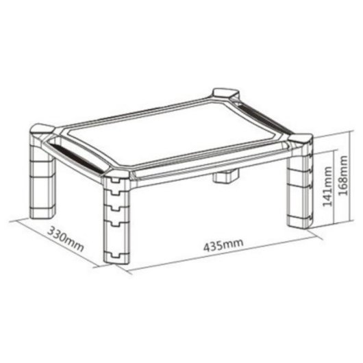 Suporte de secretária Techly para monitor 32" ajustável em altura preto