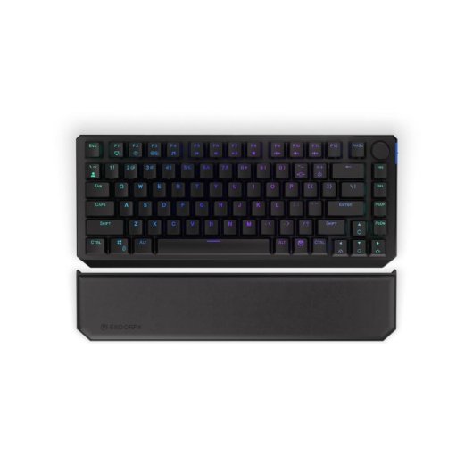 Reposamuñecas Endorfy Thock 75% Negro Espuma de Memoria Cuero PU