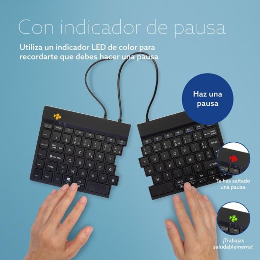 Clavier R-GO Tools Split Break magnétique ergonomique divisé AZERTY filaire noir
