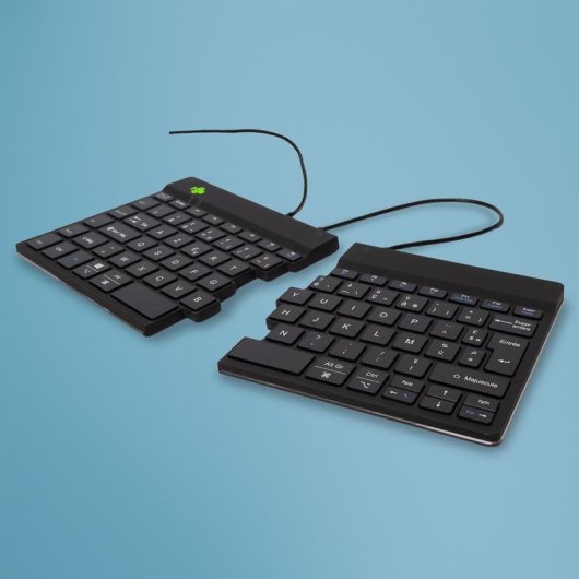 Clavier R-GO Tools Split Break magnétique ergonomique divisé AZERTY filaire noir