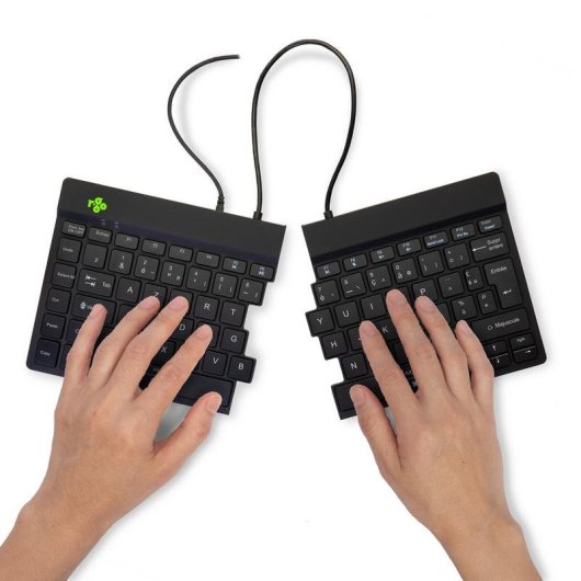 Clavier R-GO Tools Split Break magnétique ergonomique divisé AZERTY filaire noir