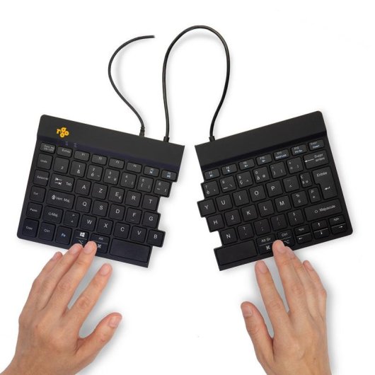 Clavier R-GO Tools Split Break magnétique ergonomique divisé AZERTY filaire noir