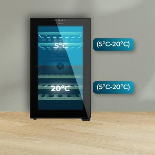 Weinkühlschrank Cecotec Bolero GrandSommelier Duo 52000 Integriert 52 Flaschen Schwarz