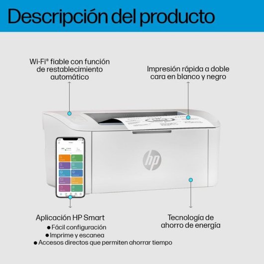 Impresora Láser Wi-Fi HP LaserJet M110w Blanco y negro rápida y segura