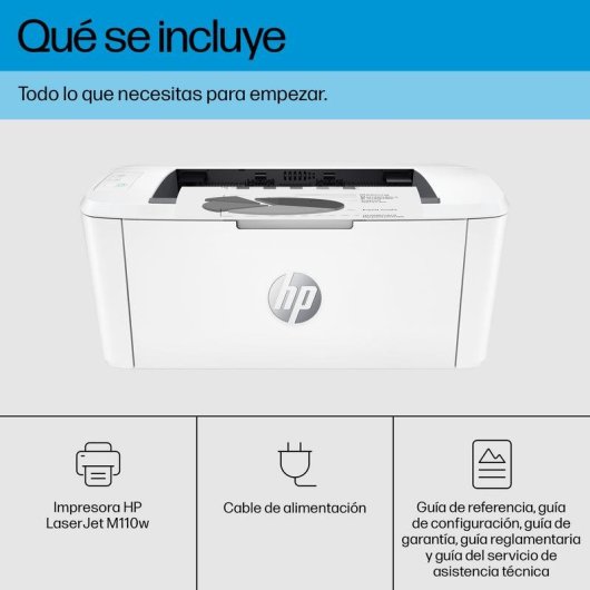 Impresora Láser Wi-Fi HP LaserJet M110w Blanco y negro rápida y segura