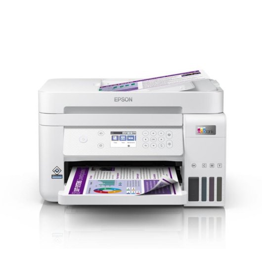 Multifunções Epson L6276 EcoTank Jato de Tinta Cor WiFi Ethernet Duplex Branco