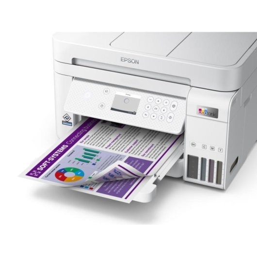 Multifunções Epson L6276 EcoTank Jato de Tinta Cor WiFi Ethernet Duplex Branco