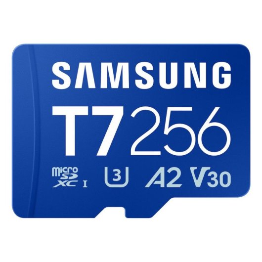 Tarjeta MicroSD Samsung T7 256 GB UHS-I 170 MB/s Class 3 V30 Azul