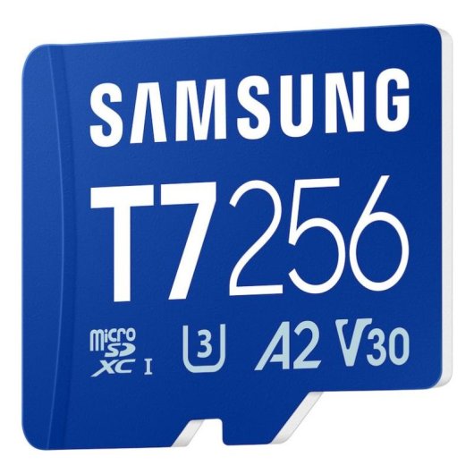 Tarjeta MicroSD Samsung T7 256 GB UHS-I 170 MB/s Class 3 V30 Azul
