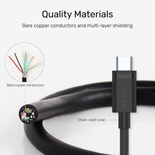 Cable USB Unitek C14103BK 1,5 m USB A a USB C 3.2 Gen 1 Negro