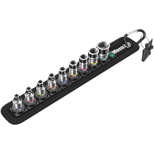 Kit de soquetes Wera Belt A 1 1/4" métrico 9 peças