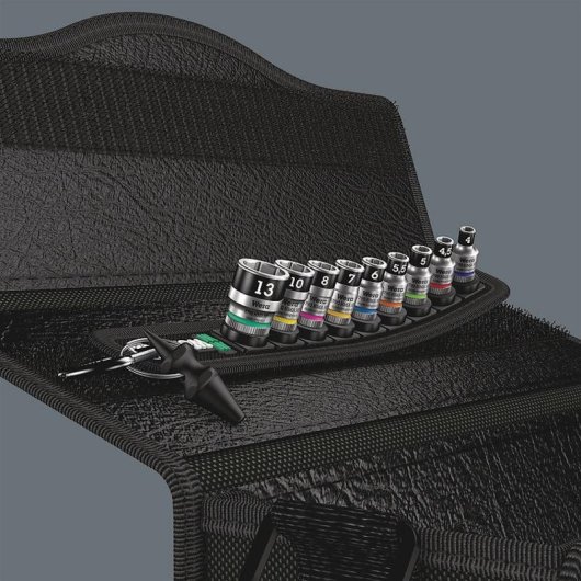 Kit de soquetes Wera Belt A 1 1/4" métrico 9 peças