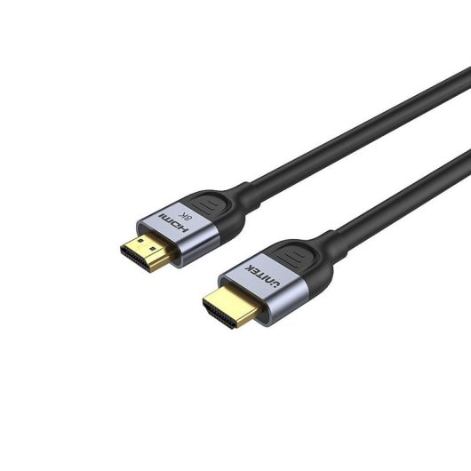 Cabo HDMI Unitek C11086GY01-2M 2 m 48 Gbit/s Preto Cinzento