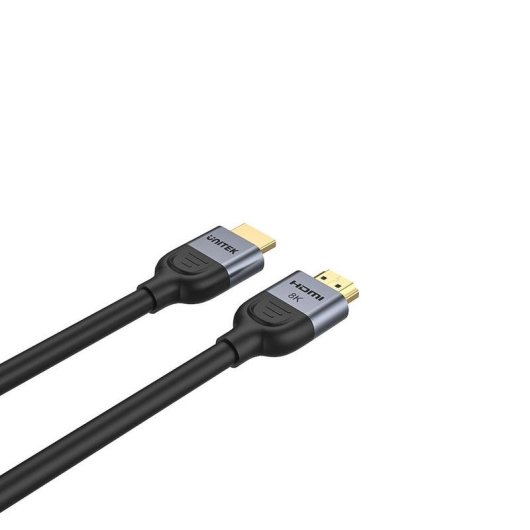 Cabo HDMI Unitek C11086GY01-2M 2 m 48 Gbit/s Preto Cinzento