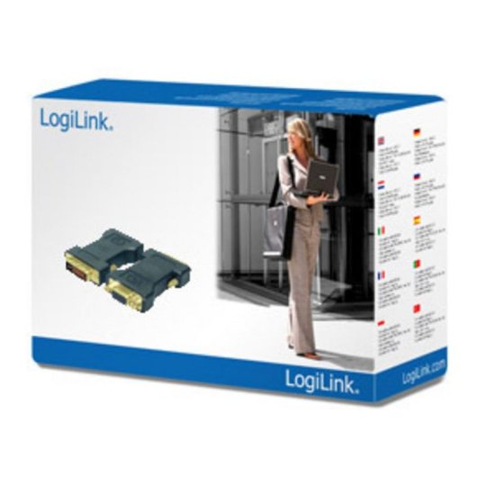 Adaptador LogiLink AD0001 VGA a DVI-I Negro