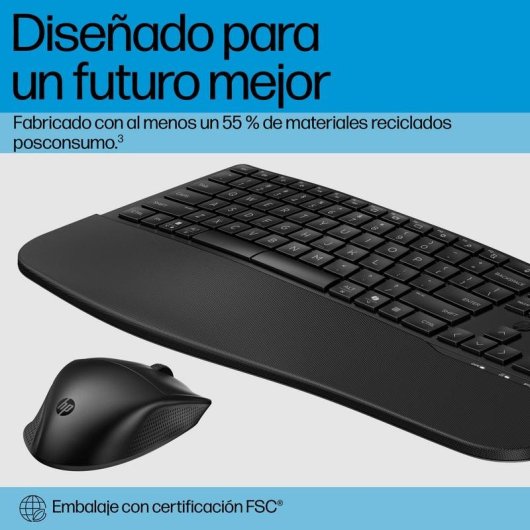 Teclado HP 685 Comfort inalámbrico completo con ratón y tecla Copilot
