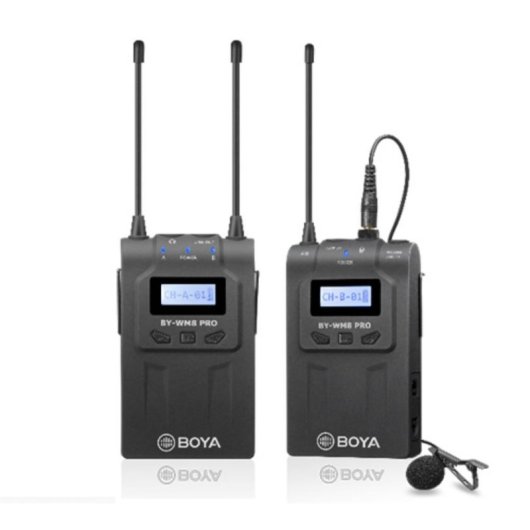 Microfone Boya BY-WM8 Pro-K1 com fio omnidirecional com receptor e LCD