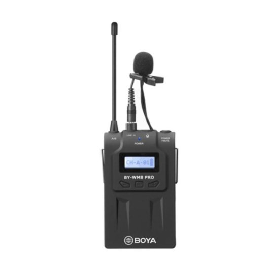 Microfone Boya BY-WM8 Pro-K1 com fio omnidirecional com receptor e LCD