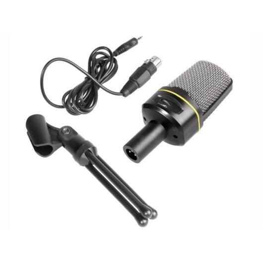 Microphone Tracer Screamer karaoké filaire noir câble 2 m 3,5 mm