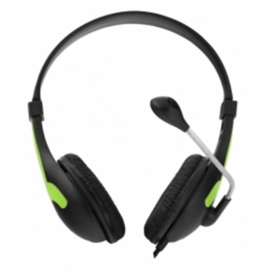 Auriculares Esperanza EH158G con cable alámbricos para música, cable 2 m, negro y verde