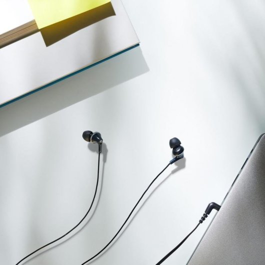 Auricolari Panasonic RP-HJE125E-K con cavo jack 3,5 mm, musica, neri