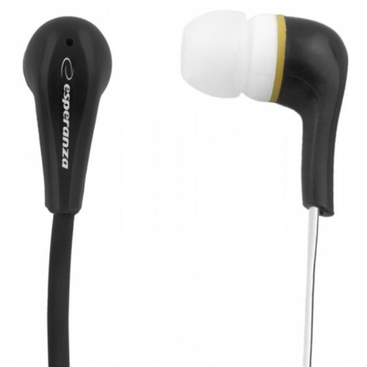 Auriculares Esperanza EH146K con cable, conexión 3,5 mm, intraaurales, negros y blancos