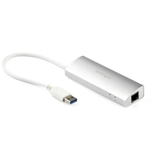 Tarjeta de Red Startech Hub USB 3.2 Gen 1 5Gbps con Ethernet Gigabit y 3 Puertos USB-A
