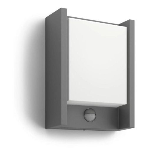 Lâmpada de parede LED Philips Mygarden Arbour 6W com sensor IR IP44 antracite