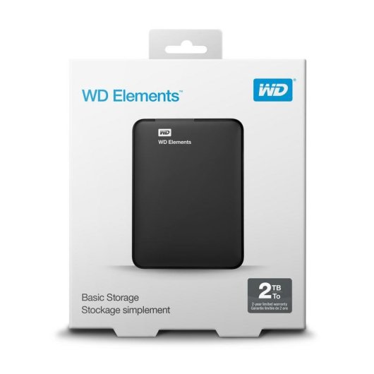 Disco Rigido WD Elements Portable 2TB HDD 5400 RPM USB 3.2 Gen 2 Nero