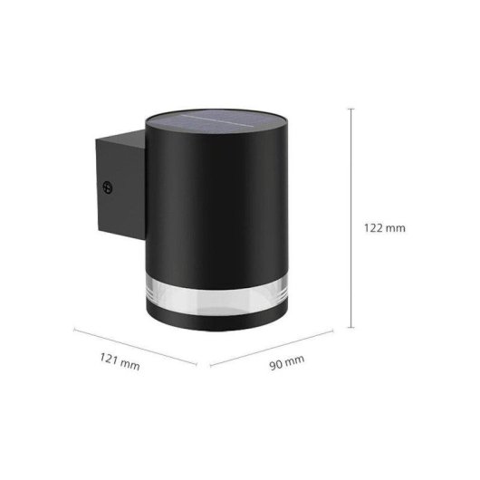 Lámpara de Pared Solar Philips Fyce 1,5 W 2700 K 200 Lm IP44 Negra