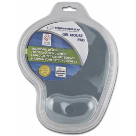 Mauspad Esperanza EA137Y Gel Grau Rutschfeste Unterlage