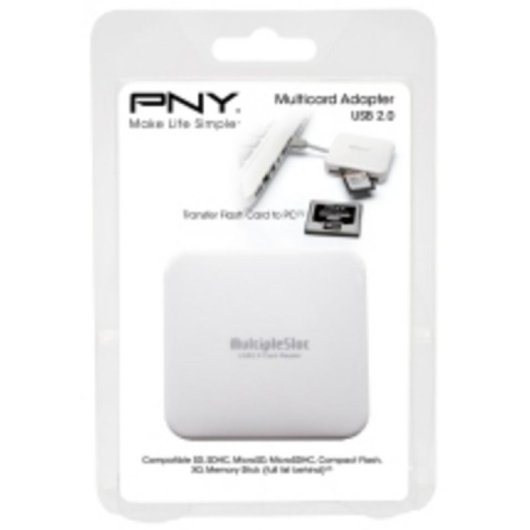 Lettore di schede PNY AXP724 USB 2.0 Multi-formato Bianco
