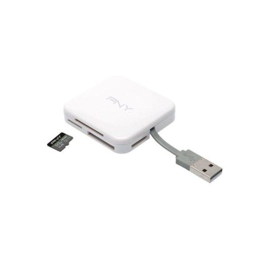 Lector de Tarjetas PNY AXP724 USB 2.0 Multi-formato Blanco