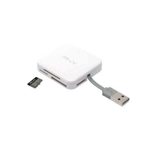 Lettore di schede PNY AXP724 USB 2.0 Multi-formato Bianco