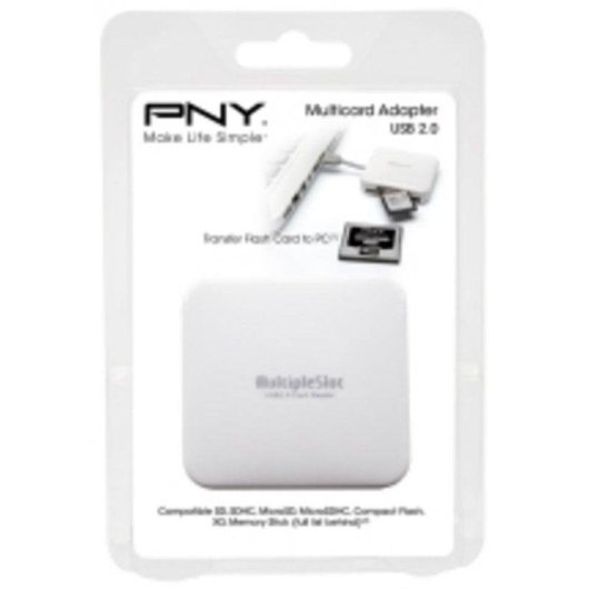 Lettore di schede PNY AXP724 USB 2.0 Multi-formato Bianco