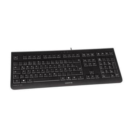 Teclado Cherry KC 1000 Alámbrico USB QWERTY completo negro con teclas duraderas