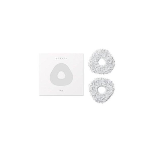 Pack de 2 Mopas Blancas Narwal para Robots Aspirador y Fregador