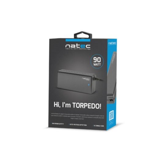 Adaptador de corriente NATEC Torpedo UNI-90 90W 18.5-20V Portátil