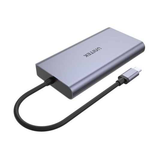 Base para portátiles Unitek uHUB S7 USB-C 100W HDMI DisplayPort Ethernet