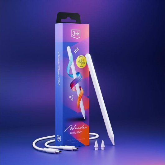 Lápiz digital 3MK Wonder Pen para iPad Apple Blanco